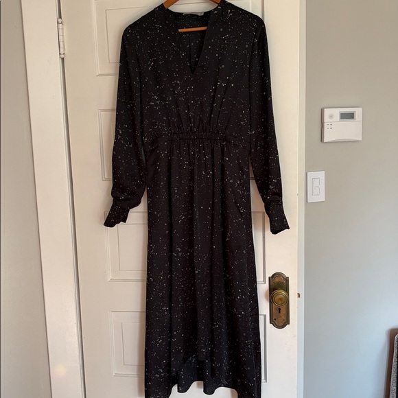 Vince Black Dress with White Dots - Picture 1 of 3